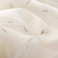 150cm Width x 95cm Length Premium Floral Embroidery Organza Lace Fabric