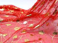 150cm Width Blossom Chiffon Stamp Print Costume Fabric by the Yard