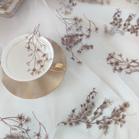 130cm Width x 95cm Length Premium Sequined Floral Branch Embroidery Lace Fabric