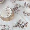 130cm Width x 95cm Length Premium Sequined Floral Branch Embroidery Lace Fabric