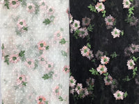 幅130cm×長さ90cm 葉花刺繍レース生地
