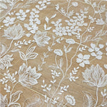 130cm Width x 96cm Length Botanical Tree Floral Embroidery Lace Fabric