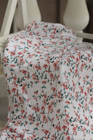 145cm Width Length Vivid Vine Floral Pattern Print Cotton Fabric by the Yard