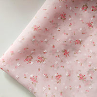 59 inches Width Polka Chiffon Flower Print Lace Fabric by the Yard