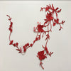 55cm  x 17cm Vine Butterfly Floral Embroidery Lace Emblem Lace applique