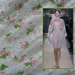 150cm Width x 95cm Length Romantic Hollow-out Colorful Floral Eyelash Lace Fabric