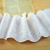 4 Yards of 9cm Width Cotton Floral Embroidery Eyelet Lace Fabric Sewing Trim