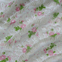 150cm Width x 95cm Length Romantic Hollow-out Colorful Floral Eyelash Lace Fabric