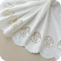 45” Width Bilateral Symmetrical Vintage Cotton Embroidery Fabric by the Yard