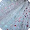 51” Width Romantic Butterfly and Musical Notes Embroidery Lace Fabric by The Yard