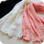 21” Width Hollow out Floral Embroidery Lace Fabric by the Yard
