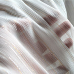 65” Width Golden and Silver Lined See-through Chiffon Fabric by the Yard