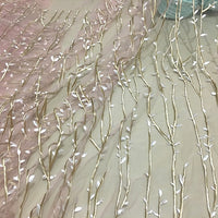 135cm Width x 95cm Length Premium Vintage Botanical Embroidery Lace Fabric