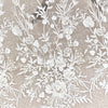 130cm Width x 95cm Length Premium Flower Embroidered Wedding Bridal Dress Lace Fabric