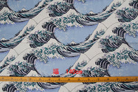 140cm Width Japanese The Great Wave Print Cotton Fabric by the Yard