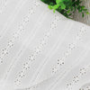 140cm Width  Hollow out vertical strip embroidery eyelet cotton lace fabric by the Yard