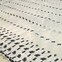 53” Width Organza Bilateral Symmetrical Jacquard Floral Lace Embroidered Fabric by The Yard