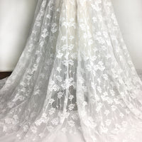 120cm Width x 95cm Length Abstract Dandelion Floral Embroidery Lace Fabric