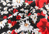 55” Width Daisy and Rose Flower Print Fabric by The Yard