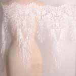 60cm Width x 1M Length Premium Bridal Wedding Lace Fabric( Ivory White)