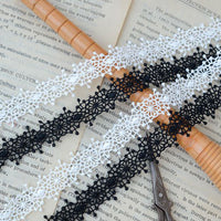 5 Yards of 2cm Width Premium Exquisite Floral Embroidery Lace Trim
