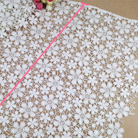 47cm Width Hollow out Daisy Flower Embroidery Lace Fabric by the yard