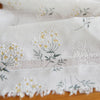55” Width Little Yellow Flowers Embroidery Jacquard Cotton Cloth Fabric by the Yard