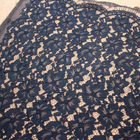 59” x 59” Meter Hollow-Out Poppy Floral Lace Fabric