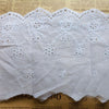 3 Yards of 20cm Width Vintage Cotton Fabric Fringe Eyelet Trim