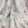 130cm Width Length Black and White Floral and Vine Embroidery Fabric by the Yard