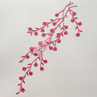 47cm Length Plum Blossom Branch Embroidery Applique