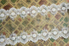 3 Yards of 18cm Width Vintage Symmetrical Daisy Floral Embroidery Lace Trim