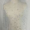 59” Width Foil Glittering Star Lace Fabric by the Yard