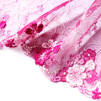 15cm Width x 270cm Length Premium Vivid Floral Sakura Embroidery Lace Fabric Trim
