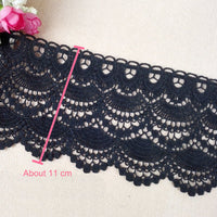 2 Yards of 11cm Width Premium Vintage Embroidered Sewing Lace Embellishment