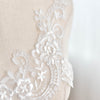 1PC of V Shape Floral Embroidery Bridal Wedding Dress Collar Chest Lace Patches Applique