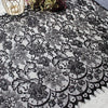 3 Meters of 45cm Width Eyelash Floral Embroidery Lace Fabric