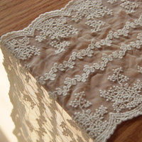 3 Yards of 17cm Width Symmetrical Floral Embroidery Lace Trim