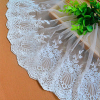 3 Yards of 23cm Width Vintage Floral Embroidery Sewing Lace Trim