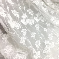 120cm Width x 95cm Length Abstract Dandelion Floral Embroidery Lace Fabric