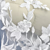 130cm Width x 95cm Length Premium Vine Flower Embroidered Wedding Bridal Dress Lace Fabric