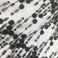 145cm Width x 90cm Length Raindrop Like Floral Embroidery Tulle  Lace Fabric