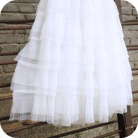 70cm Width Pleated Tiered Skirt Lace Fabric by The Yard