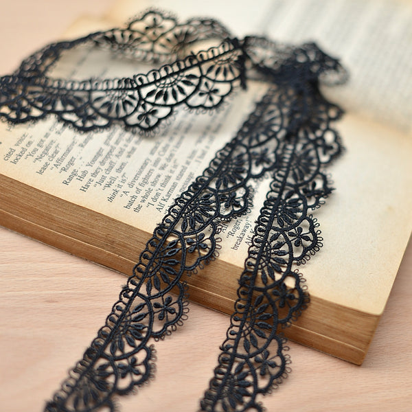 Black Embroidery Lace Trim