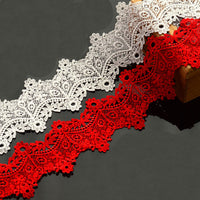 6.8cm Width x 300cm Length Vintage Chemical Water Soluble Lace Embroidery Trim
