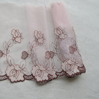 3 Yards of 16cm Width Floral Embroidery Lace Fabric Trim