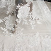 133cm Width x 95cm Length Premium Eyelash and Vine Floral Embroidery Bridal Wedding Lace Fabric