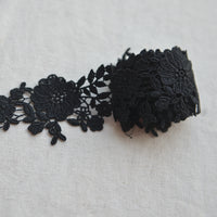 2 Yards of Premium Floral Embroidery Sewing Embellishment Lace Ribbon