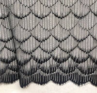 幅1.5メートルの波模様刺繍レース生地3メートル
