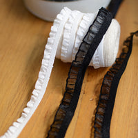 10 Yards of Nylon Stretch Ruffle Lace Embellishment Ribbon